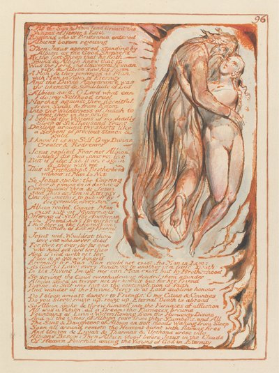Jeruzalem, Plaat 96, Zoals de Zon & Maan vooruit leiden.... door William Blake