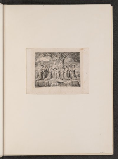 Job en Zijn Familie door William Blake
