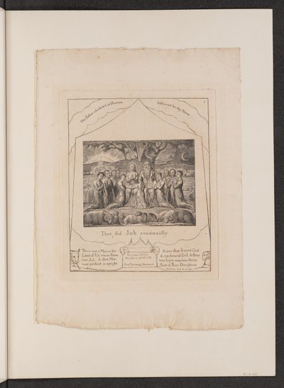 Job en Zijn Familie door William Blake
