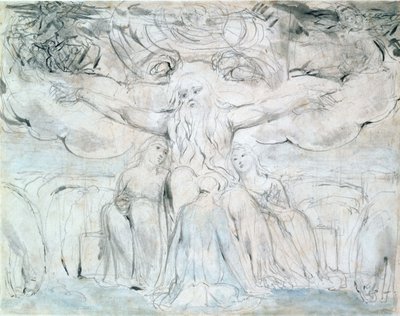 Job en zijn dochters door William Blake