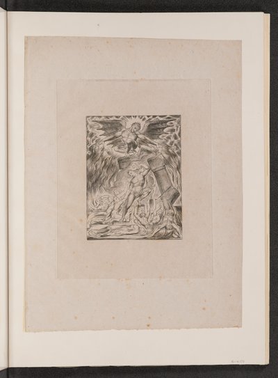 Jobs Zonen en Dochters Overweldigd door Satan door William Blake