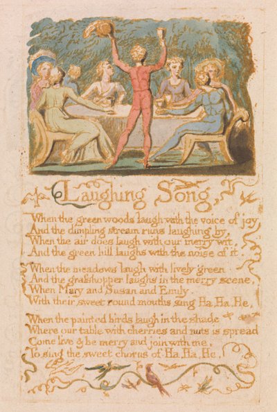 Lachlied (Platte 28) door William Blake