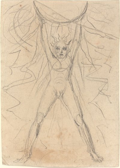 Los ondersteunt de zon [recto] door William Blake