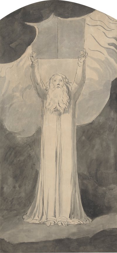 Mozes Ontvangt de Wet door William Blake