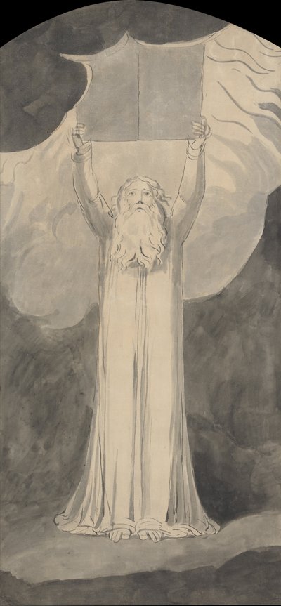 Mozes Ontvangt de Wet door William Blake