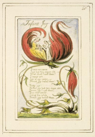 P.124-1950.pt25 Infant Joy: plaat 25 uit Songs of Innocence and of Experience (kopie R) c.1802-08 door William Blake