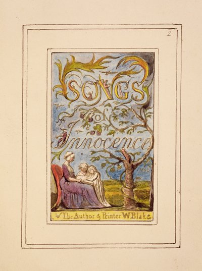 Titelpagina van Songs of Innocence: plaat 2 uit Songs of Innocence and of Experience (kopie R) ca.1802-08 door William Blake