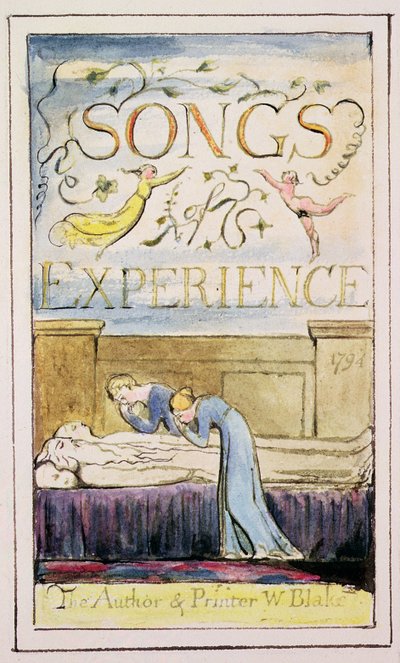 P.124-1950.pt30 Titelpagina bij Songs of Experience: plaat 30 uit Songs of Innocence and of Experience (kopie R) c.1802-08 (ets, inkt en aquarel) door William Blake