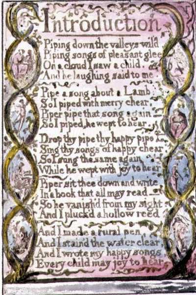 Inleiding: plaat 3 uit Songs of Innocence and of Experience (kopie R) c.1802-08 door William Blake