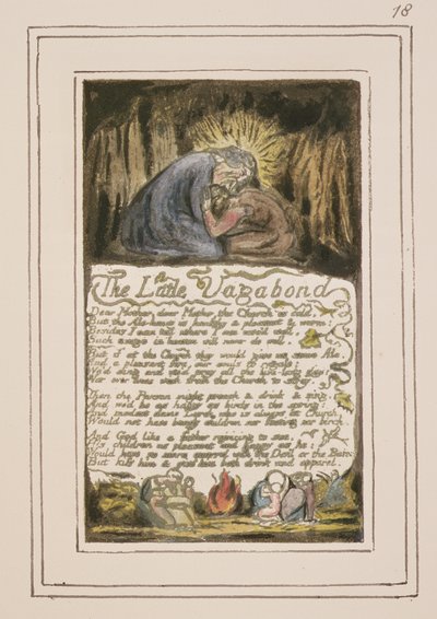P.124-1950.pt46 De Kleine Zwerver: plaat 46 uit Songs of Innocence and of Experience (kopie R) c.1802-08 door William Blake