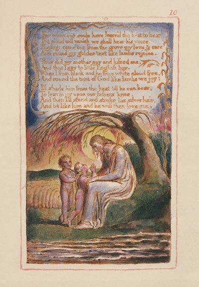P.125-1950.pt10 De Kleine Zwarte Jongen (vervolg): plaat 10 uit Songs of Innocence and of Experience (kopie AA) c.1815-26 door William Blake