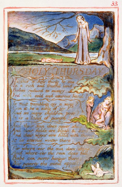 Heilige Donderdag: plaat 33 uit Songs of Innocence and of Experience (kopie AA) door William Blake