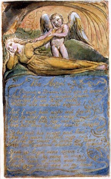 De engel: plaat 41 uit Songs of Innocence and of Experience (kopie AA) c.1815-26 door William Blake