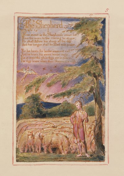 P.125.1950.pt5 De Herder: plaat 5 uit Songs of Innocence and of Experience (kopie AA) c.1815-26 door William Blake