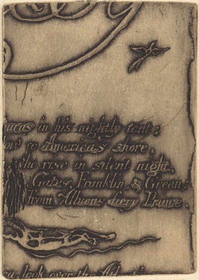 Herdruk van fragment van geannuleerde plaat voor "Een Profetie" door William Blake
