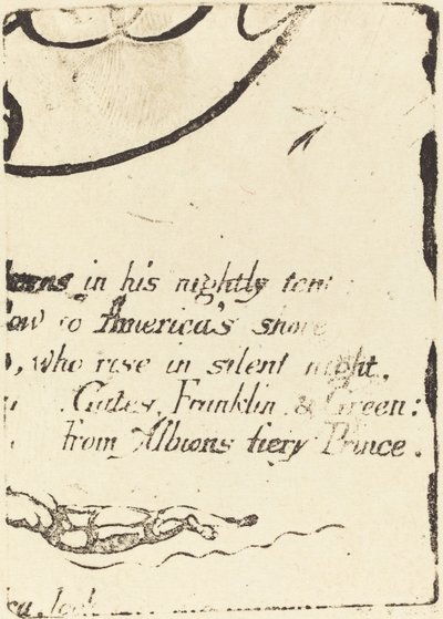 Herdruk van fragment van geannuleerde plaat voor "Een Profetie" door William Blake
