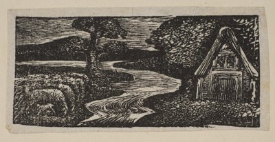 Sabrinas zilveren vloed, uit Thorntons Pastorals of Virgil door William Blake