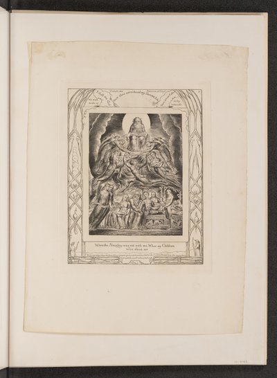 Satan voor de troon van God door William Blake