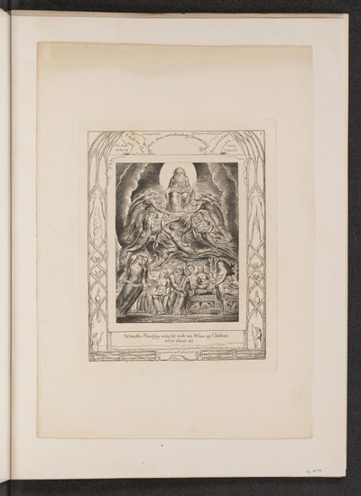 Satan voor de troon van God door William Blake