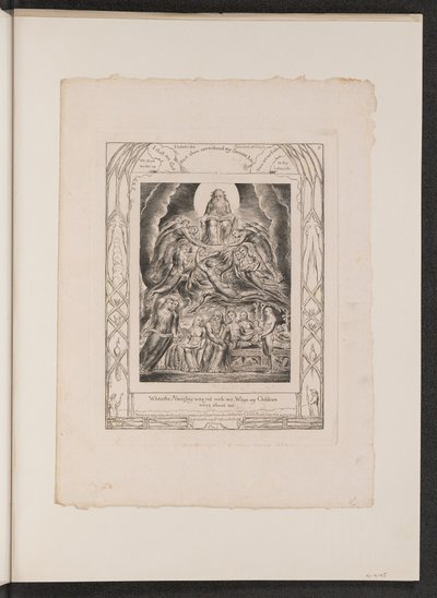 Satan voor de troon van God door William Blake