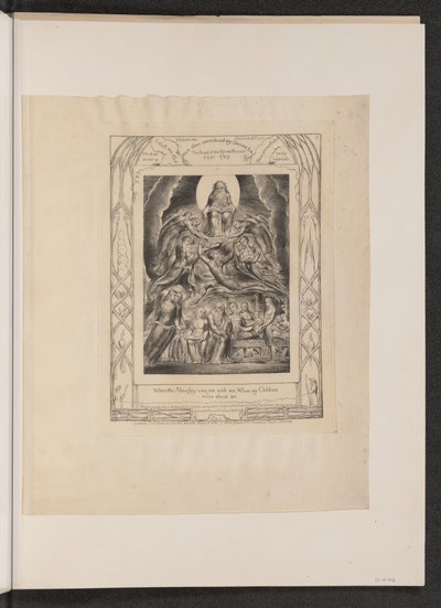 Satan voor de troon van God door William Blake