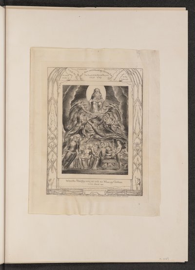 Satan voor de troon van God door William Blake