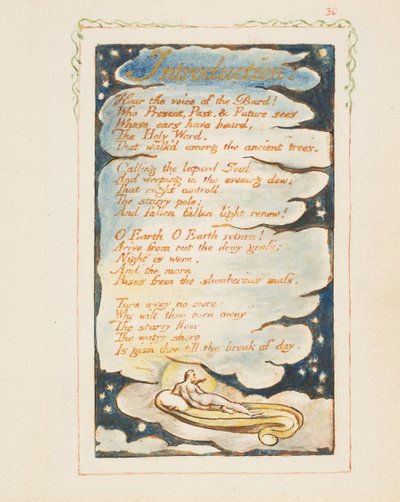 Songs of Experience: Introduction: Hear the voice of the Bard, ca. 1825 door William Blake