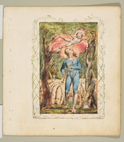 Songs of Innocence: Frontispice, ca. 1825 door William Blake