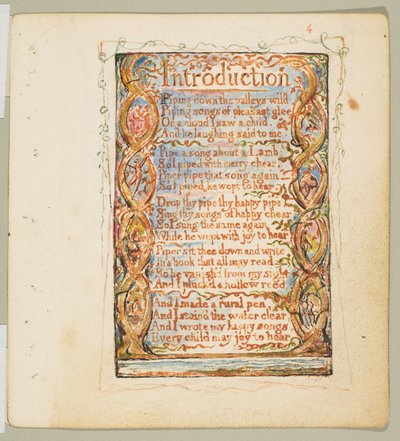 Songs of Innocence: Einleitung door William Blake