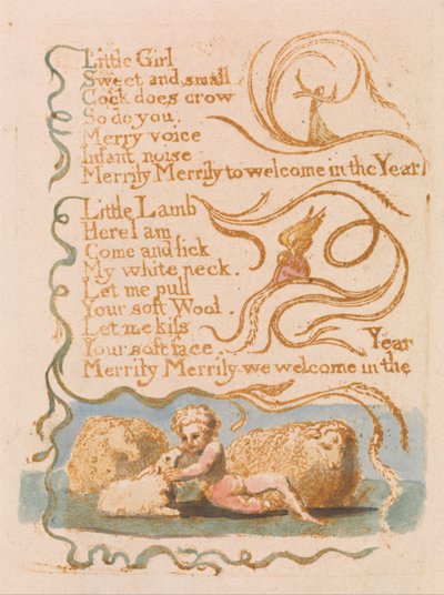 Liederen van Onschuld, Plaat 26, Lente (Bentley 23) door William Blake