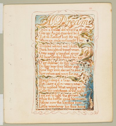 Songs of Innocence and of Experience: A Dream, ca. 1825 door William Blake