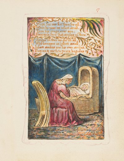 Songs of Innocence and of Experience: Cradle Song tweede plaat: Weende voor mij door William Blake