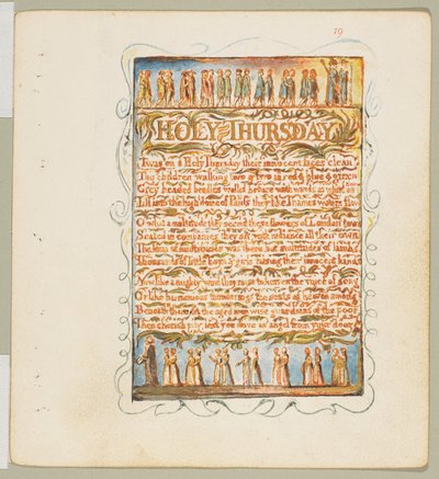 Songs of Innocence and of Experience: Holy Thursday, ca. 1815 door William Blake