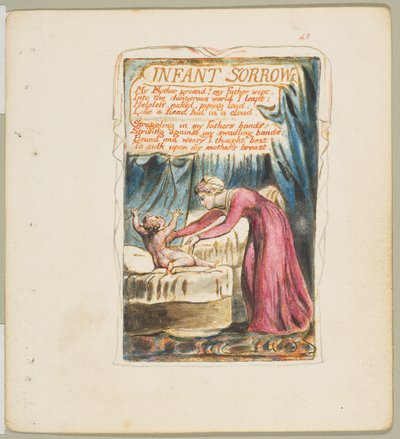 Songs of Innocence and of Experience: Infant Sorrow, ca. 1825 door William Blake