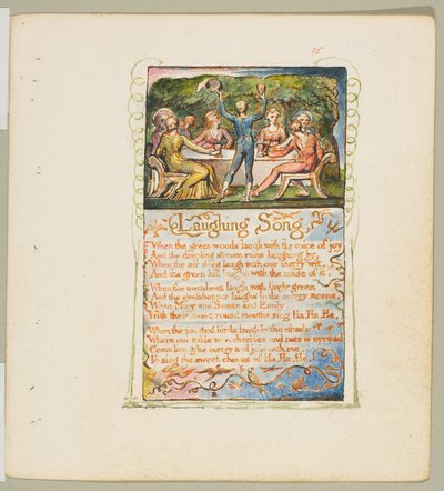 Songs of Innocence and of Experience: Laughing Song, ca. 1825 door William Blake