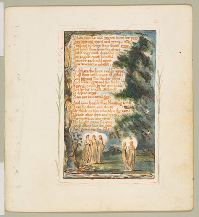 Songs of Innocence and of Experience: Night tweede plaat: When wolves and tygers how... door William Blake