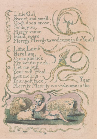 Songs of Innocence and of Experience, Plaat 12, Lente (Bentley 23) door William Blake