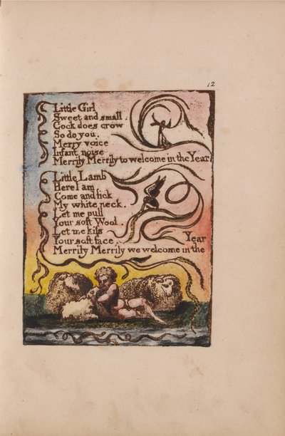 Liederen van Onschuld en Ervaring, Plaat 12, Lente (Bentley 23) door William Blake