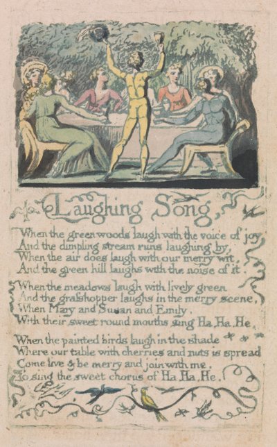 Songs of Innocence and of Experience, Plaat 14, Lachend Lied (Bentley 15) door William Blake