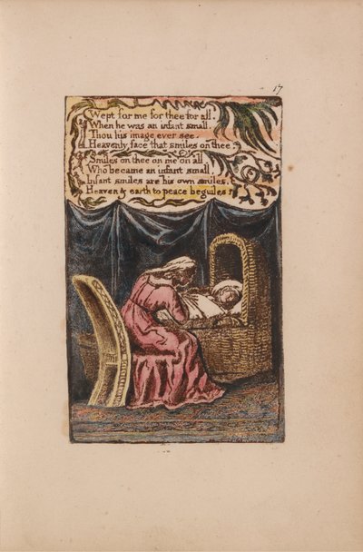 Liederen van Onschuld en Ervaring, Plaat 17, Een Wiegelied (Bentley 17) door William Blake