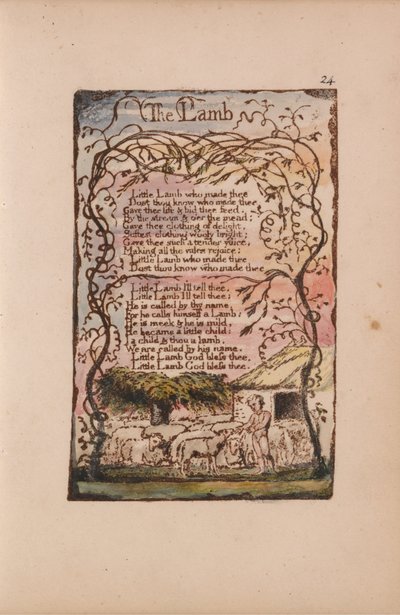 Songs of Innocence and of Experience, Plaat 24, The Lamb (Bentley 8) door William Blake