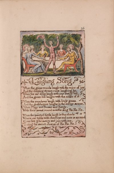 Songs of Innocence and of Experience, Plaat 26, Laughing Song (Bentley 15) door William Blake