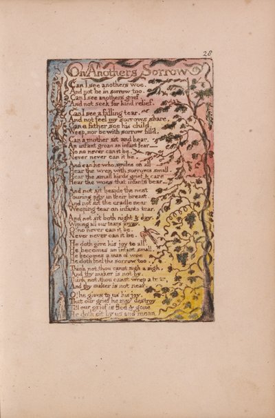 Liederen van Onschuld en Ervaring, Plaat 28, Over Andermans Verdriet (Bentley 27) door William Blake