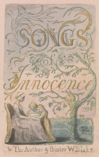 Songs of Innocence and of Experience, Plaat 2, Innocence Titelpagina (Bentley 3) door William Blake