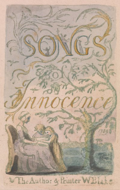 Songs of Innocence and of Experience, Plaat 2, Titelpagina van Innocence (Bentley 3) door William Blake