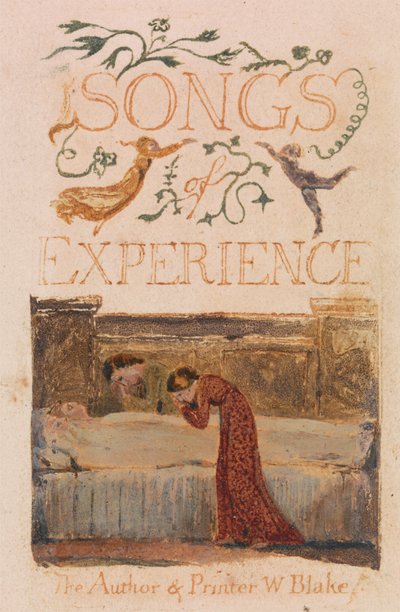 Liederen van Onschuld en Ervaring, Plaat 33, Ervaring Titelpagina (Bentley 29) door William Blake