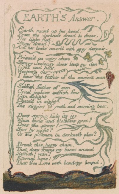 Songs of Innocence and of Experience, Plaat 35, "Earth