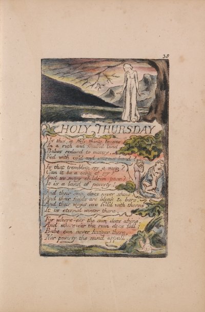 Songs of Innocence and of Experience, Plaat 38, Holy Thursday (Bentley 33) door William Blake