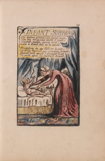 Liederen van Onschuld en Ervaring, Plaat 39, Kinderverdriet (Bentley 48) door William Blake