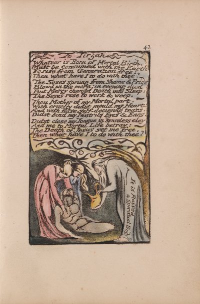 Liederen van Onschuld en Ervaring, Plaat 42, Aan Tirzah (Bentley 52) door William Blake
